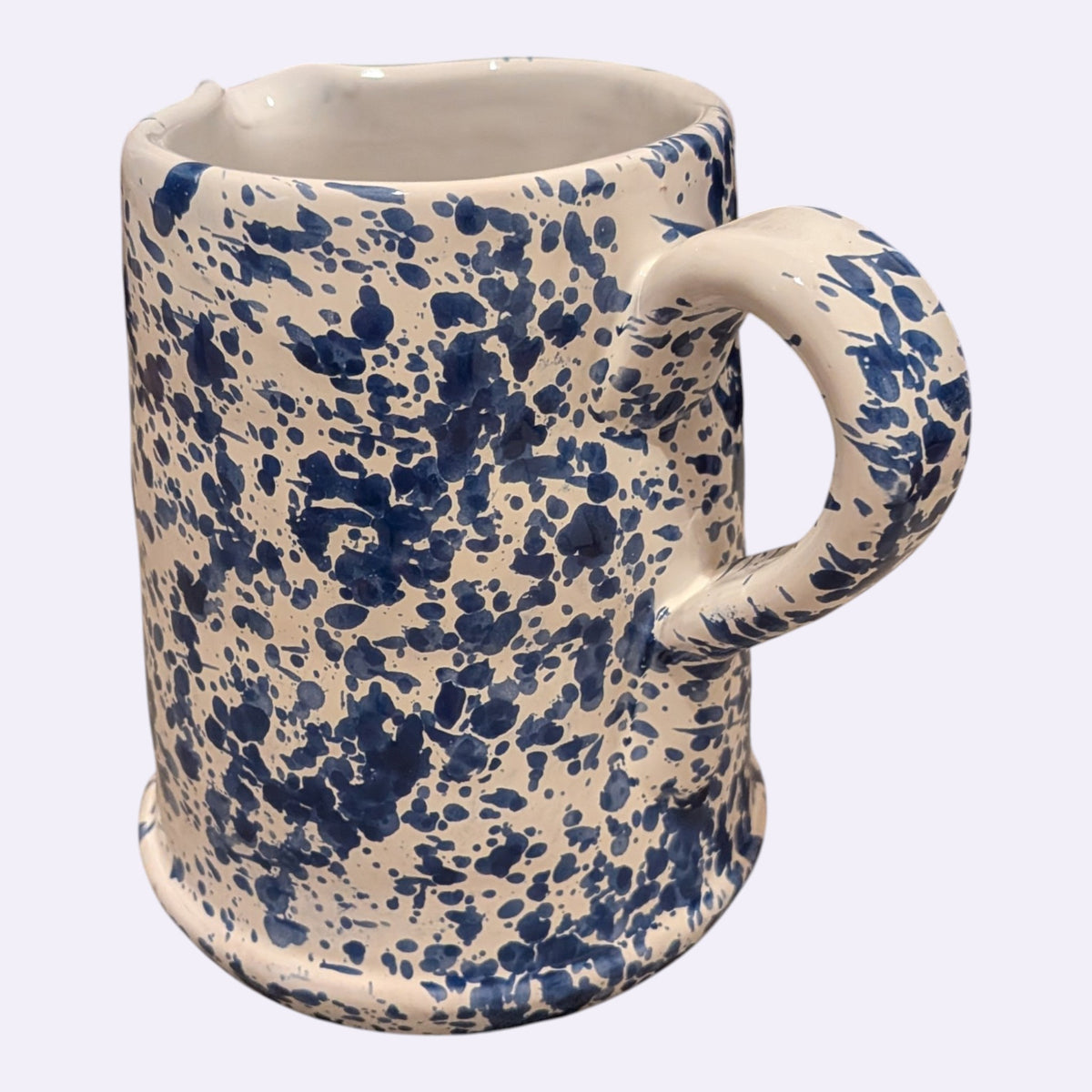 Handmade Blue Splatter Ceramic Jug - 250 ml