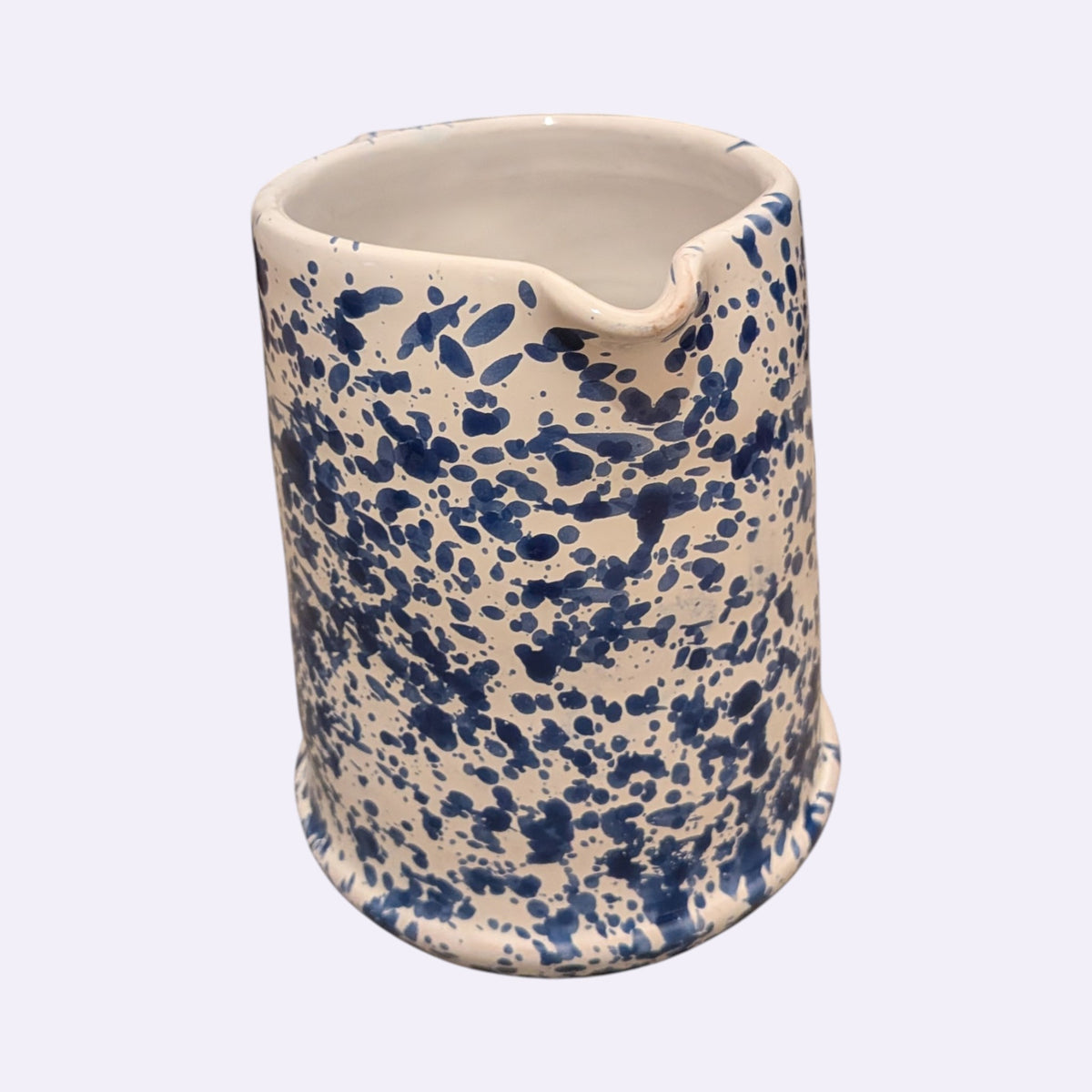 Handmade Blue Splatter Ceramic Jug - 250 ml