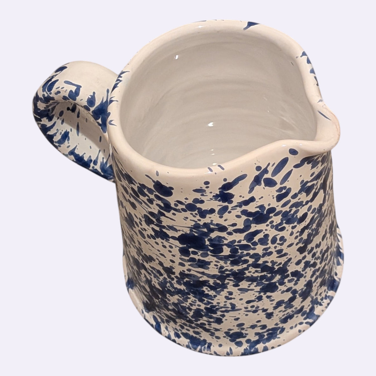 Handmade Blue Splatter Ceramic Jug - 250 ml