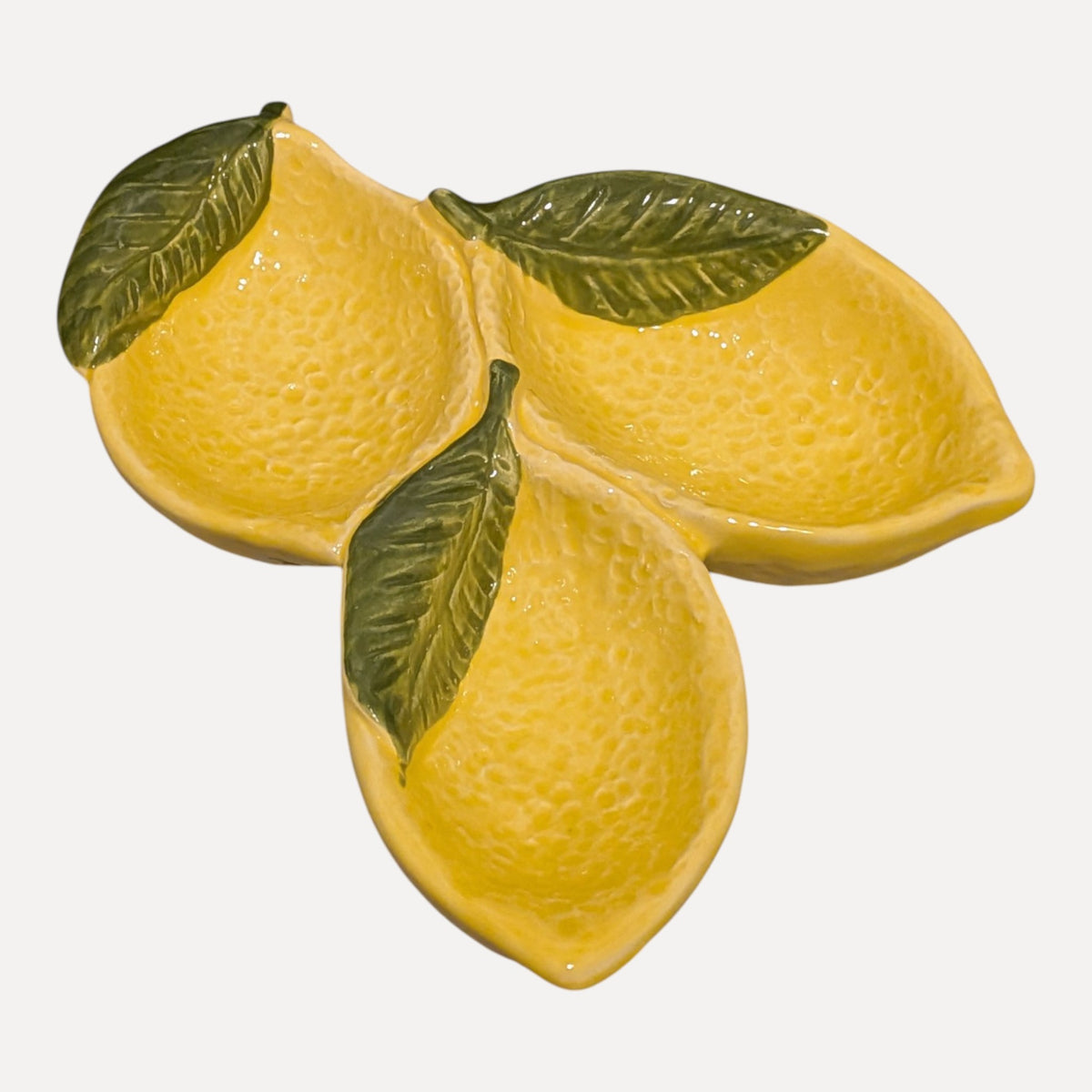Handmade Ceramic Serving Plate - Lemon / Prickly Pear