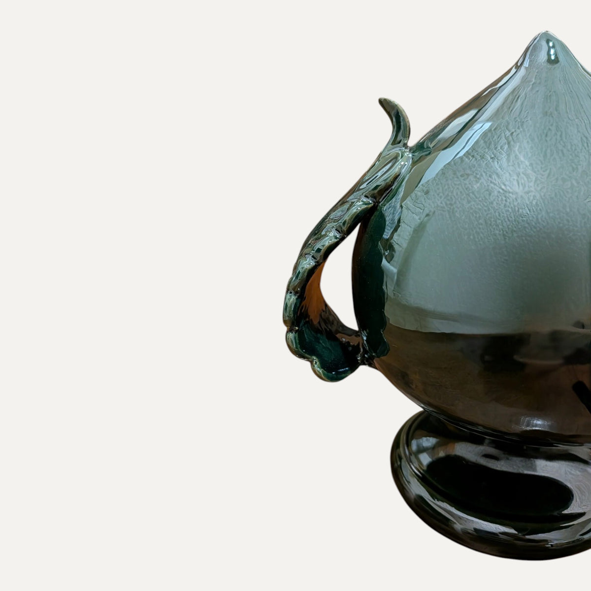 Handmade Ceramic Pumo - Dark Green