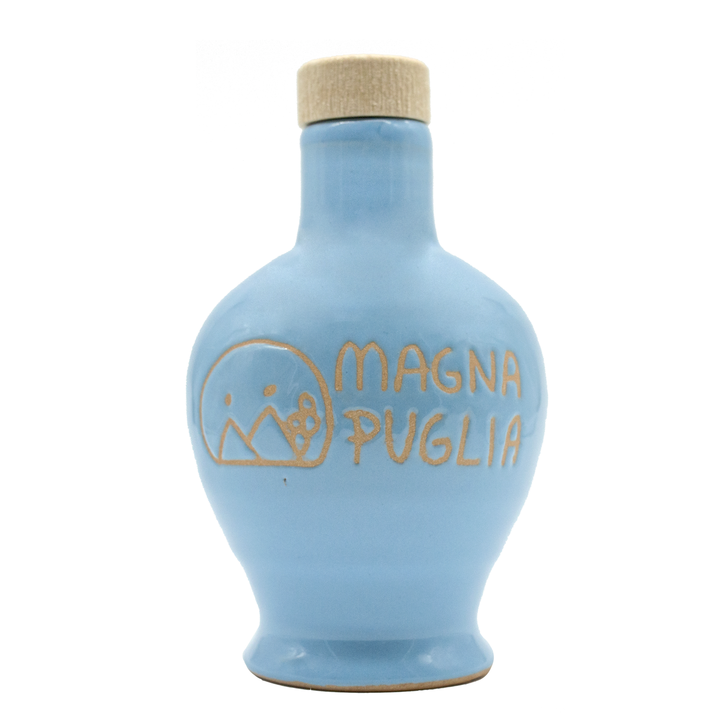 Ceramic "Magna Puglia" Oil Bottle - Blue, 125 ml
