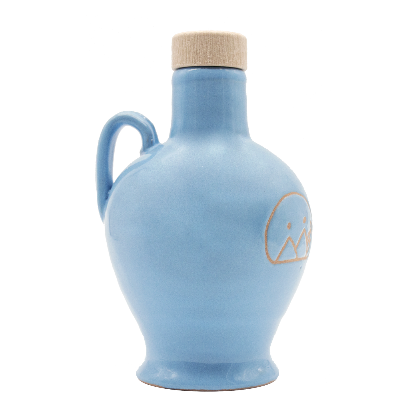 Ceramic "Magna Puglia" Oil Bottle - Blue, 125 ml