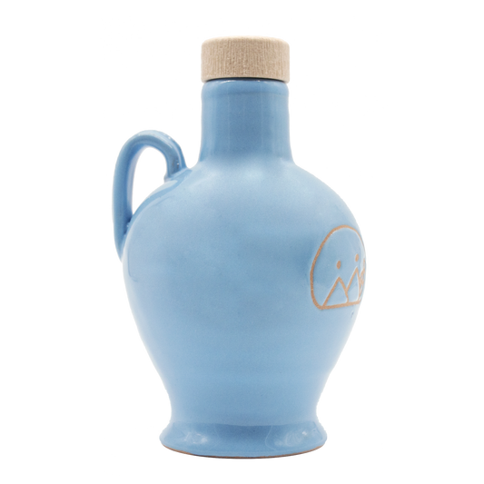 Ceramic "Magna Puglia" Oil Bottle - Blue, 125 ml