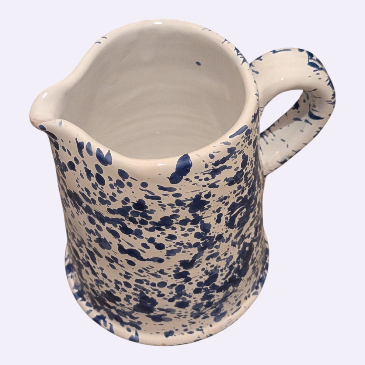 Handmade Blue Splatter Ceramic Jug - 250 ml
