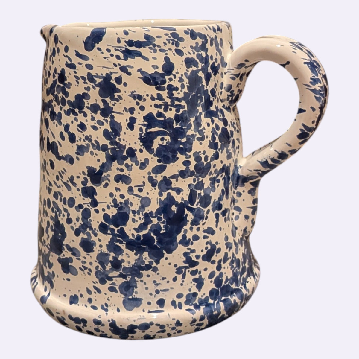 Handmade Blue Splatter Ceramic Jug - 250 ml