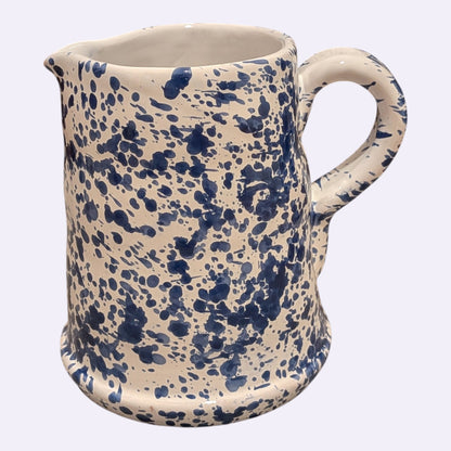 Handmade Blue Splatter Ceramic Jug - 250 ml