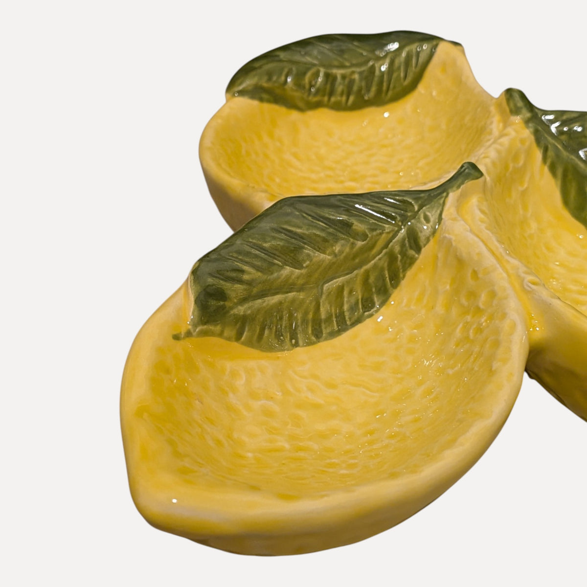 Handmade Ceramic Serving Plate - Lemon / Prickly Pear
