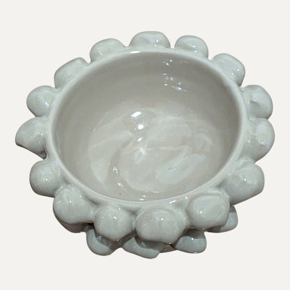 Handmade Ceramic Candle Holder - Beige