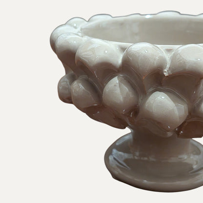 Handmade Ceramic Candle Holder - Beige