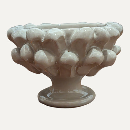 Handmade Ceramic Candle Holder - Beige