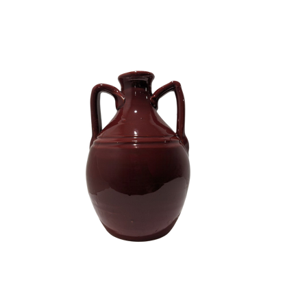 ceramic vase amphora in burgundy