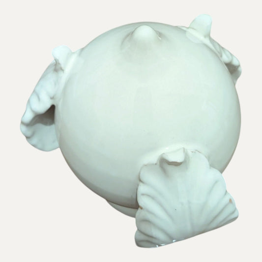 Handmade Ceramic Pumo - White