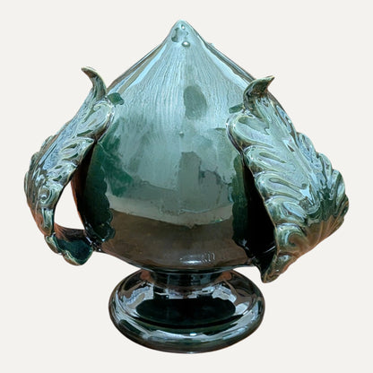 Handmade Ceramic Pumo - Dark Green