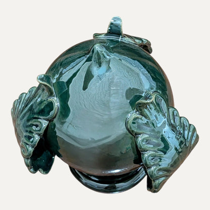 Handmade Ceramic Pumo - Dark Green
