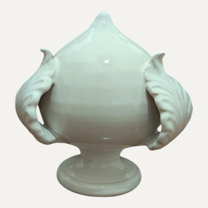 Handmade Ceramic Pumo - White